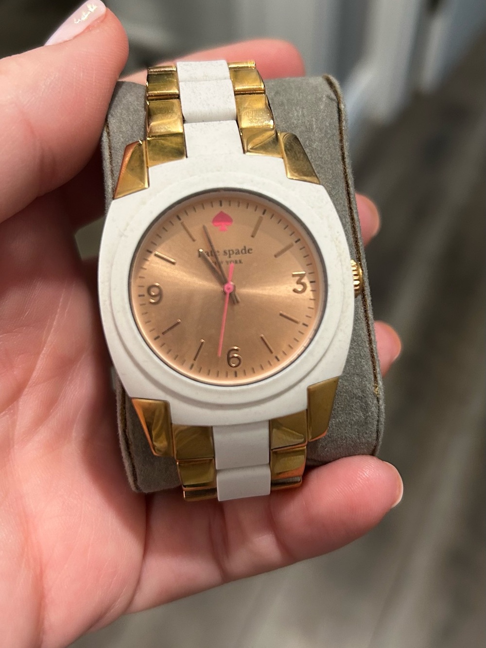 kate spade White, Gold and Rose Gold Link Watch